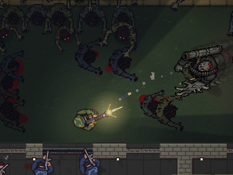 Zombie Siege gameplay: a fortified compound overrun by zombies